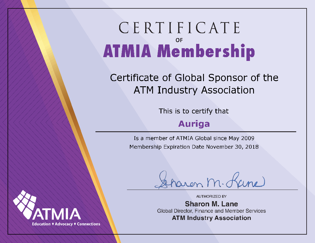 Certificato Partnership Atmia