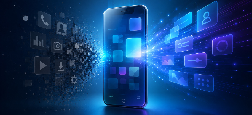 Interfaz de banca digital optimizada para mejorar la experiencia de usuario y la transformación bancaria.